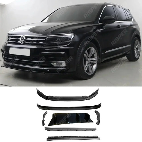 AERO BODY KIT IN GLOSS BLACK FOR VW TIGUAN MK2 R-LINE 2015-2020
